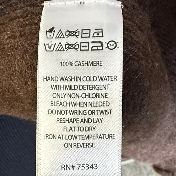 Tahari Cashmere Drape Front Cardigan in Rich Brown Sz XL NWT - Picture 7 of 7